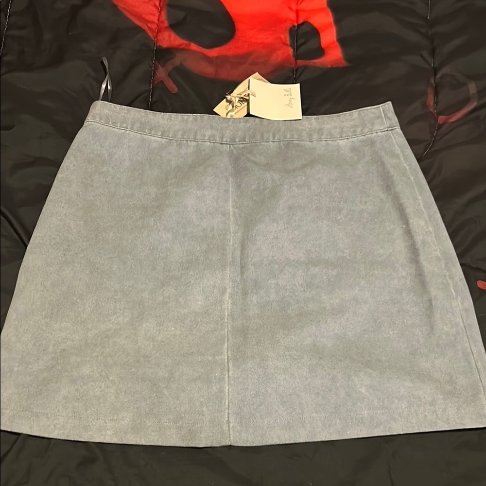 Honey Belle Blue A-Line Mini Skirt Casual - Picture 4 of 6